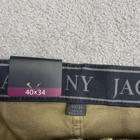 NEW Jachs New York Men's 40x34 Straight Fit 5-Pocket Chino Pants Tan - Picture 5 of 9